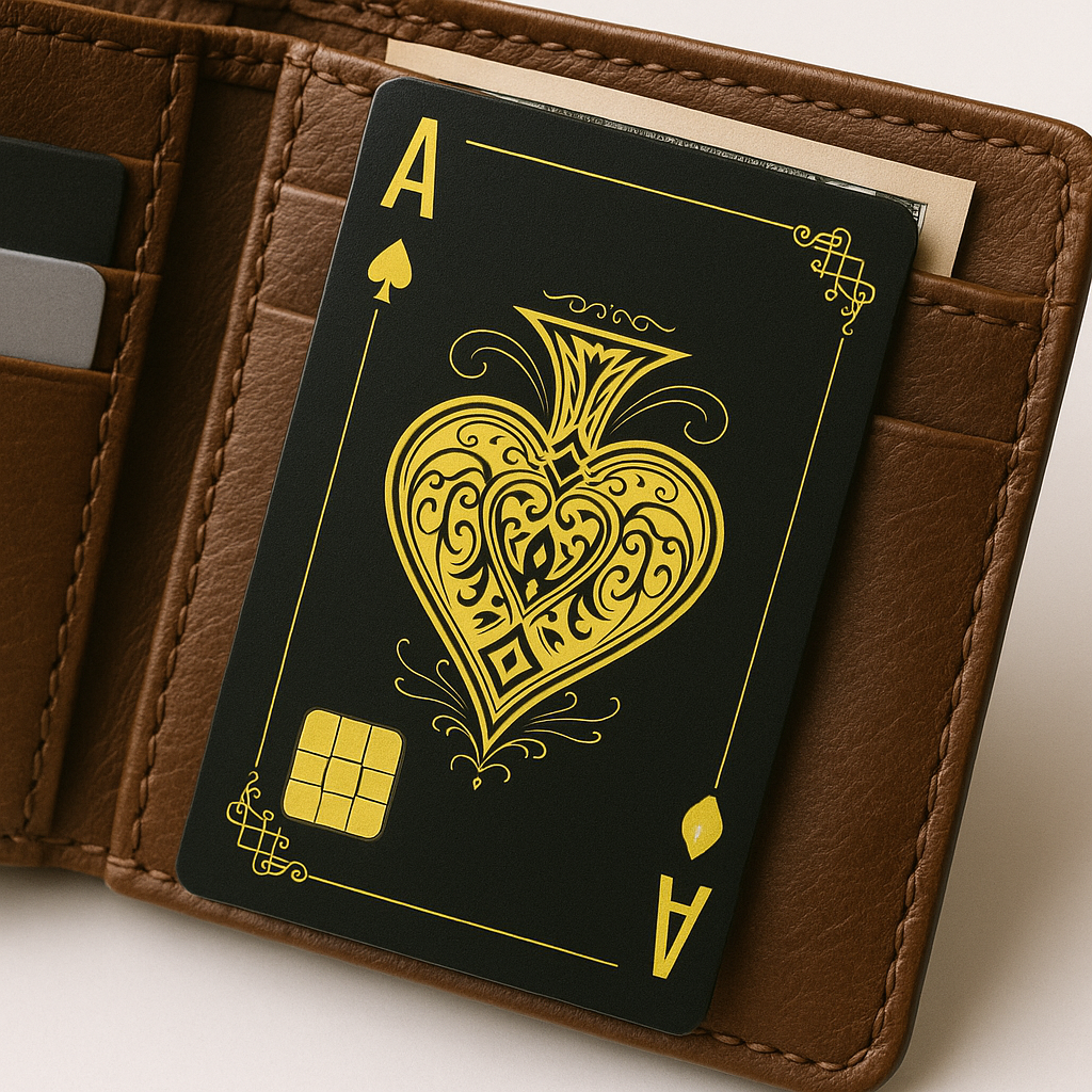 Aces gold silver Credit Card Skin