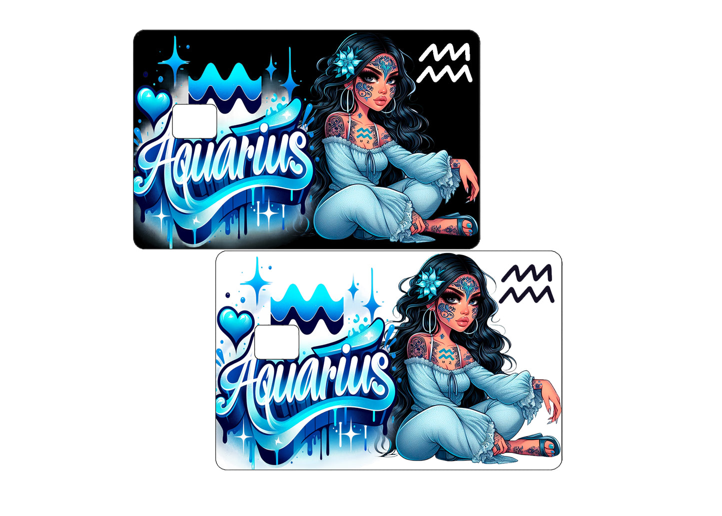 Aquarius Credit Card Skin Zodiac Sign