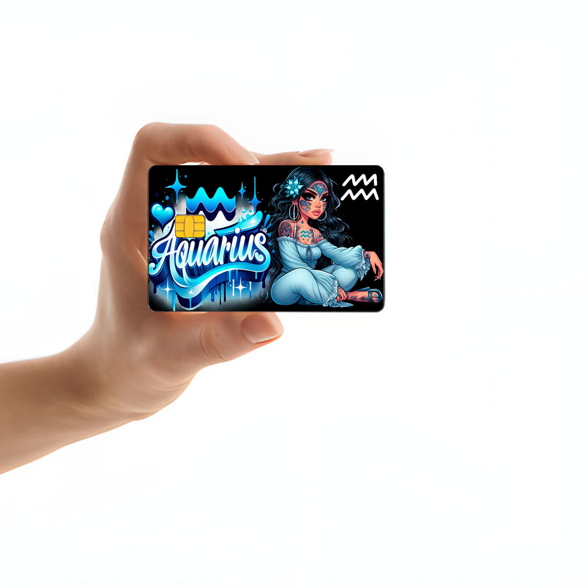 Aquarius Credit Card Skin Zodiac Sign