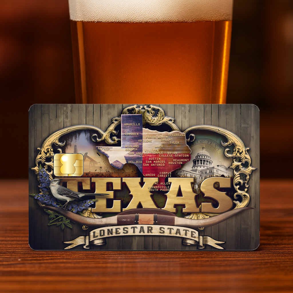 Texas Houston Pride Credit Debit Card Skin Cover